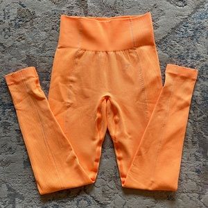 Gymshark Ultra Seamless Neon Orange Leggings
